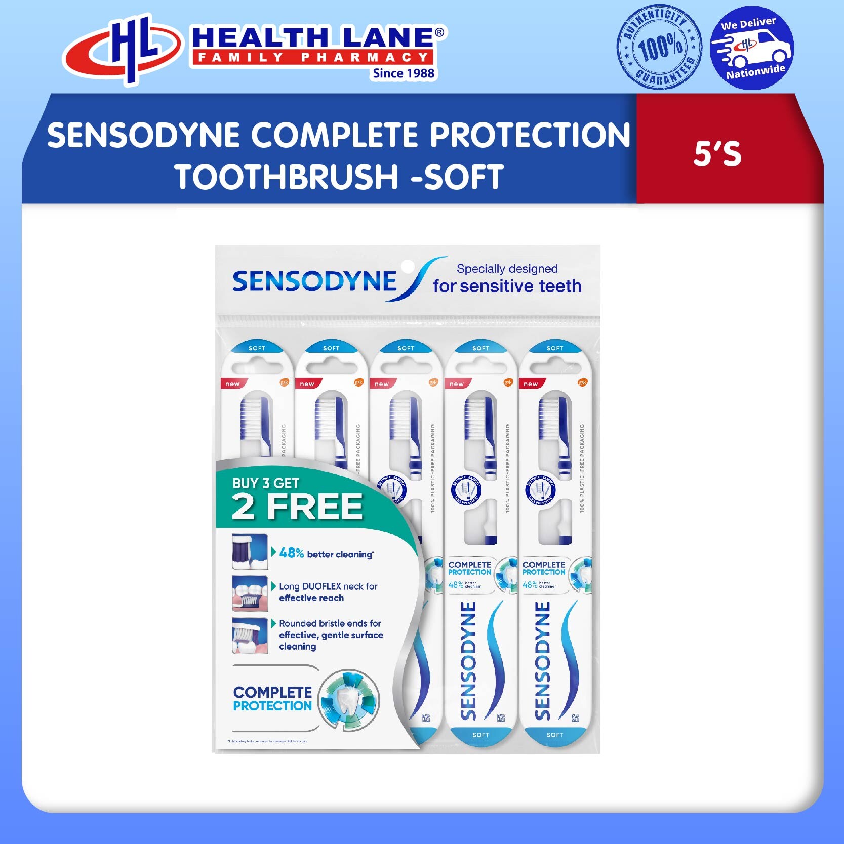 SENSODYNE COMPLETE PROTECTION BERUS GIGI- SOFT (5'S)